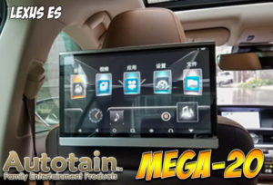 Autotain Mega-20 12.5" Headrest Monitors with Android 9.0 in Lexus ES